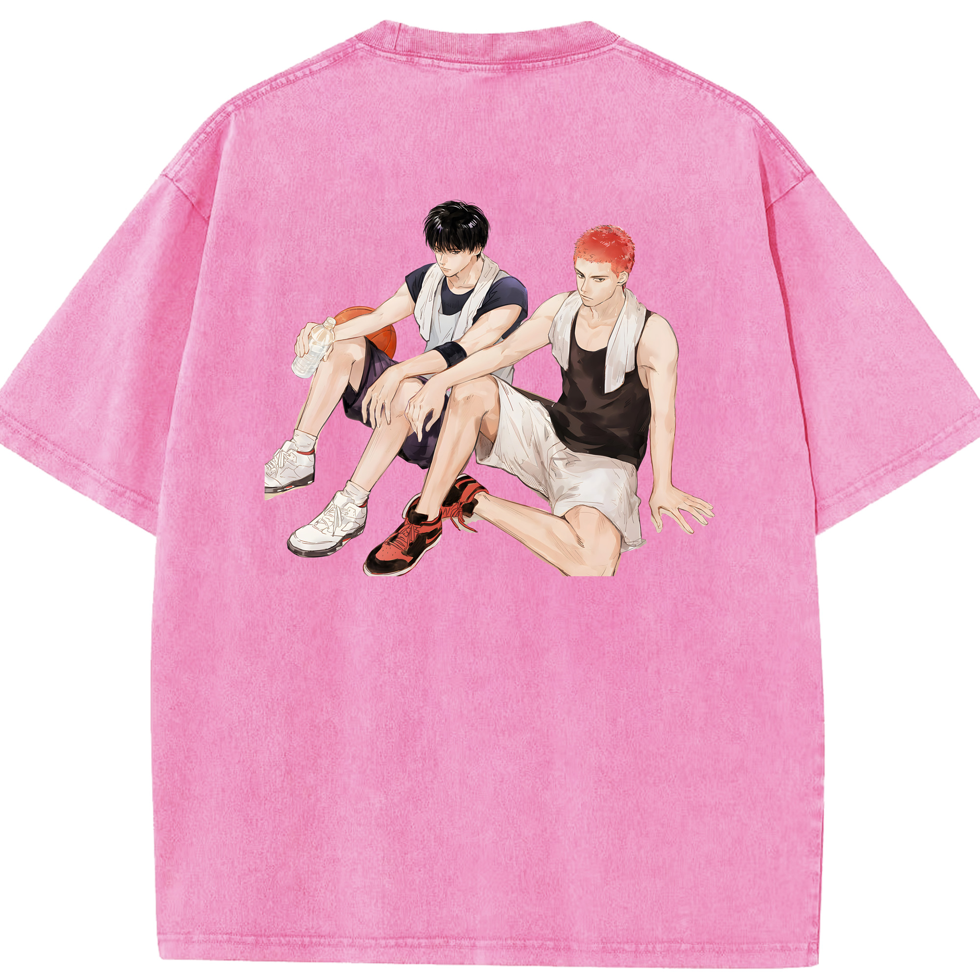 （画像用） SLAM DUNK／スラムダンク 綿100% ヴィンテージ風 半袖Tシャツ（背面プリント）
